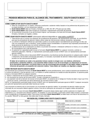 Formulario 0007-19 PS Pedidos Medicos Para El Alcance Del Tratamiento - South Dakota (Spanish), Page 2
