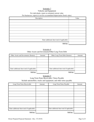 Form 172 Owner Prepared Financial Statement - South Carolina, Page 4