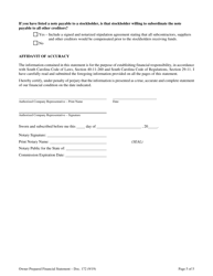 Form 172 Owner Prepared Financial Statement - South Carolina, Page 5