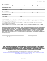 Form 2115 Initial in-State Firm Registration - South Carolina, Page 3