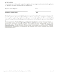 Application for Mobile Dentisty Facility or Portable Dental Operation - South Carolina, Page 6
