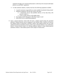 Moderate Sedation Permit Application - South Carolina, Page 3
