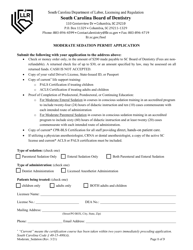 Moderate Sedation Permit Application - South Carolina, Page 4