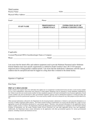 Moderate Sedation Permit Application - South Carolina, Page 6