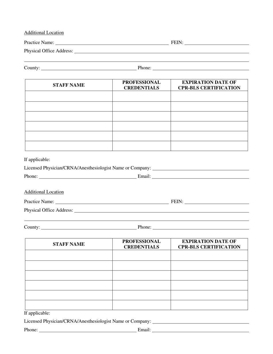 Facility Registration Form - South Carolina, Page 2