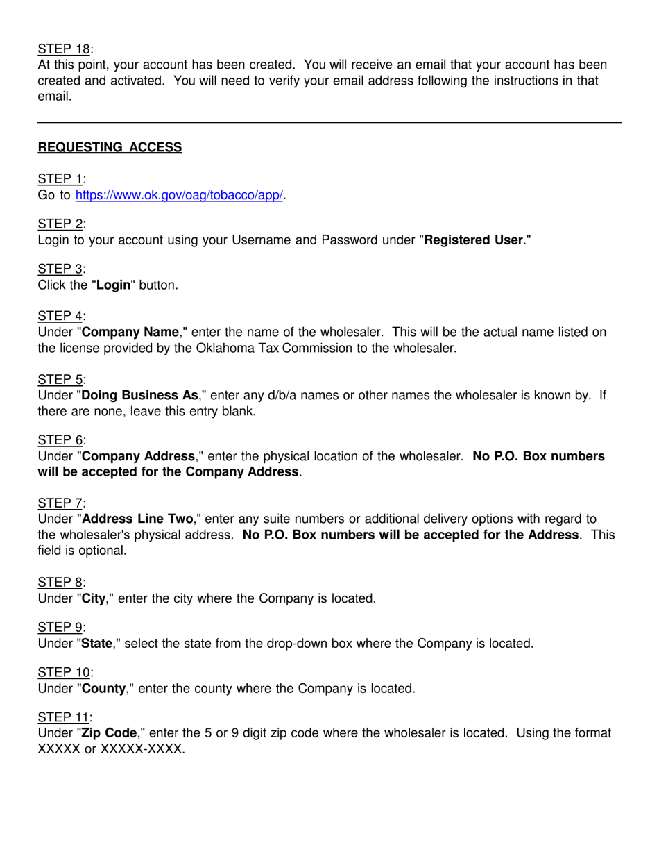 Instructions for Completing and Submitting Licensed Wholesaler / Distributor Report - Oklahoma, Page 3