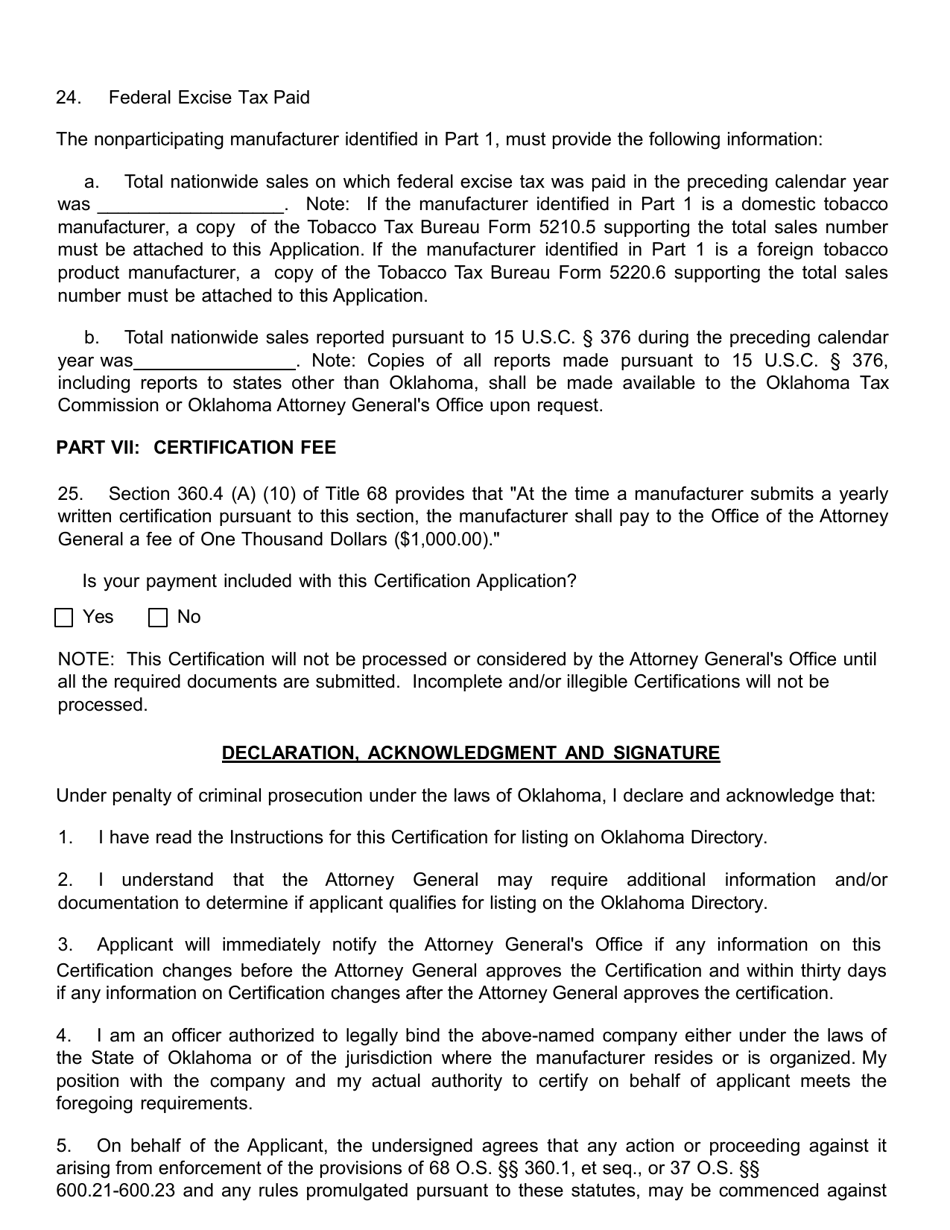 Tobacco Directory Application - Oklahoma, Page 13