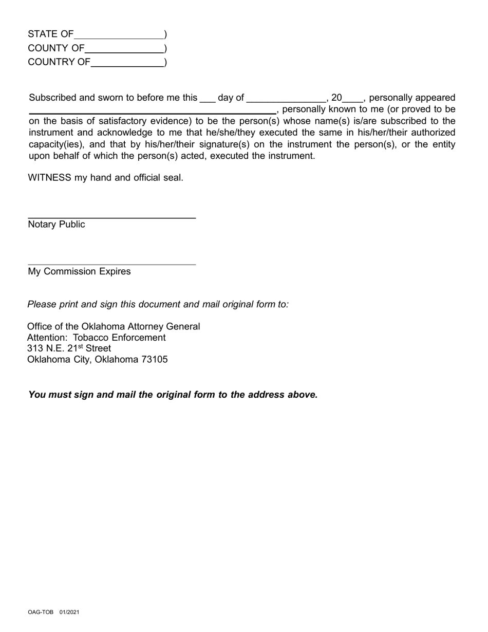 Tobacco Directory Application - Oklahoma, Page 15