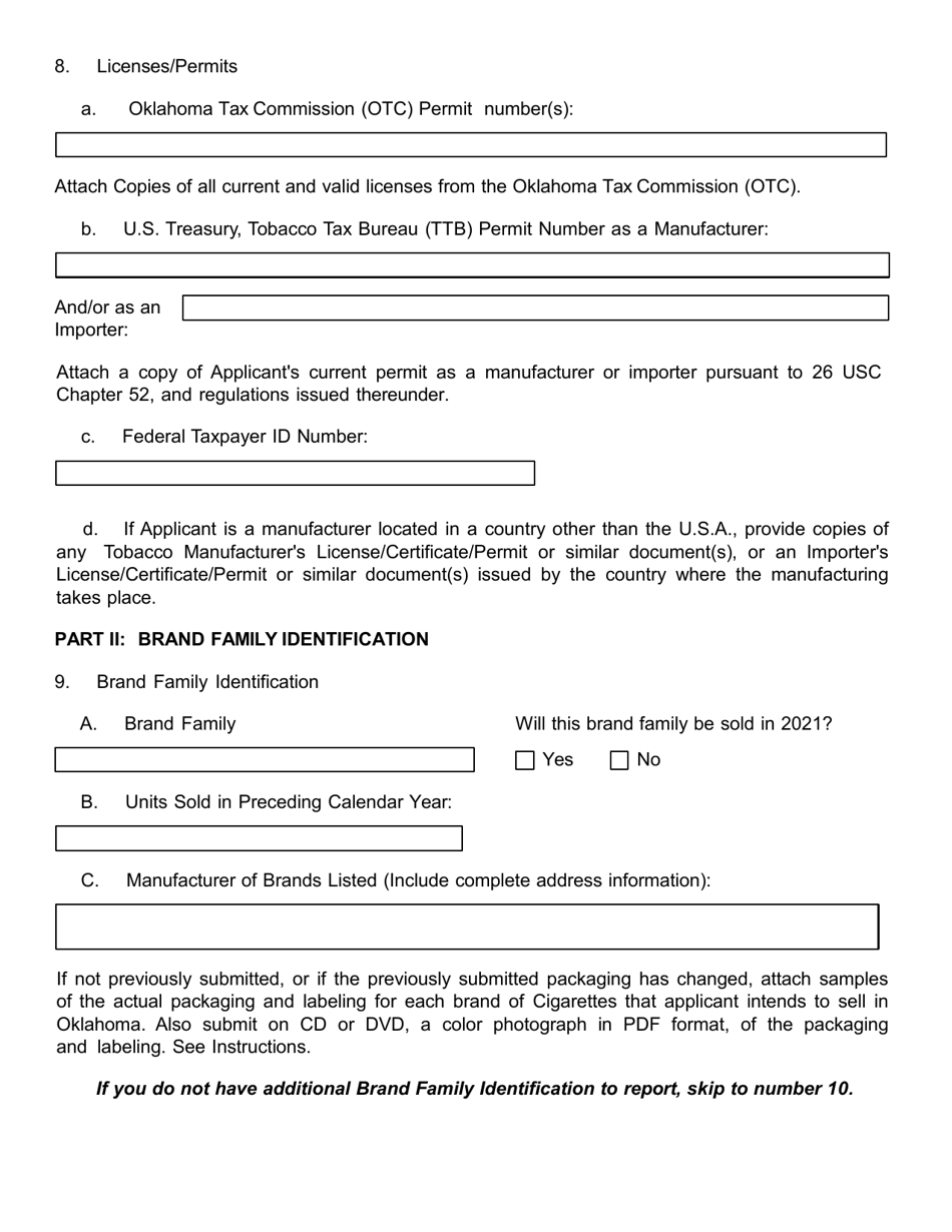 Tobacco Directory Application - Oklahoma, Page 4
