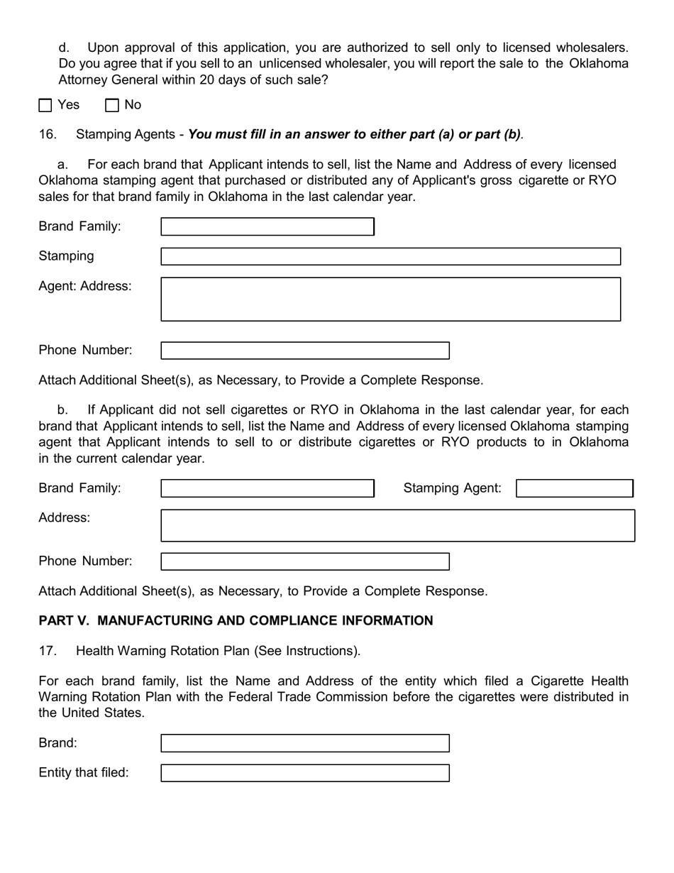 Tobacco Directory Application - Oklahoma, Page 9