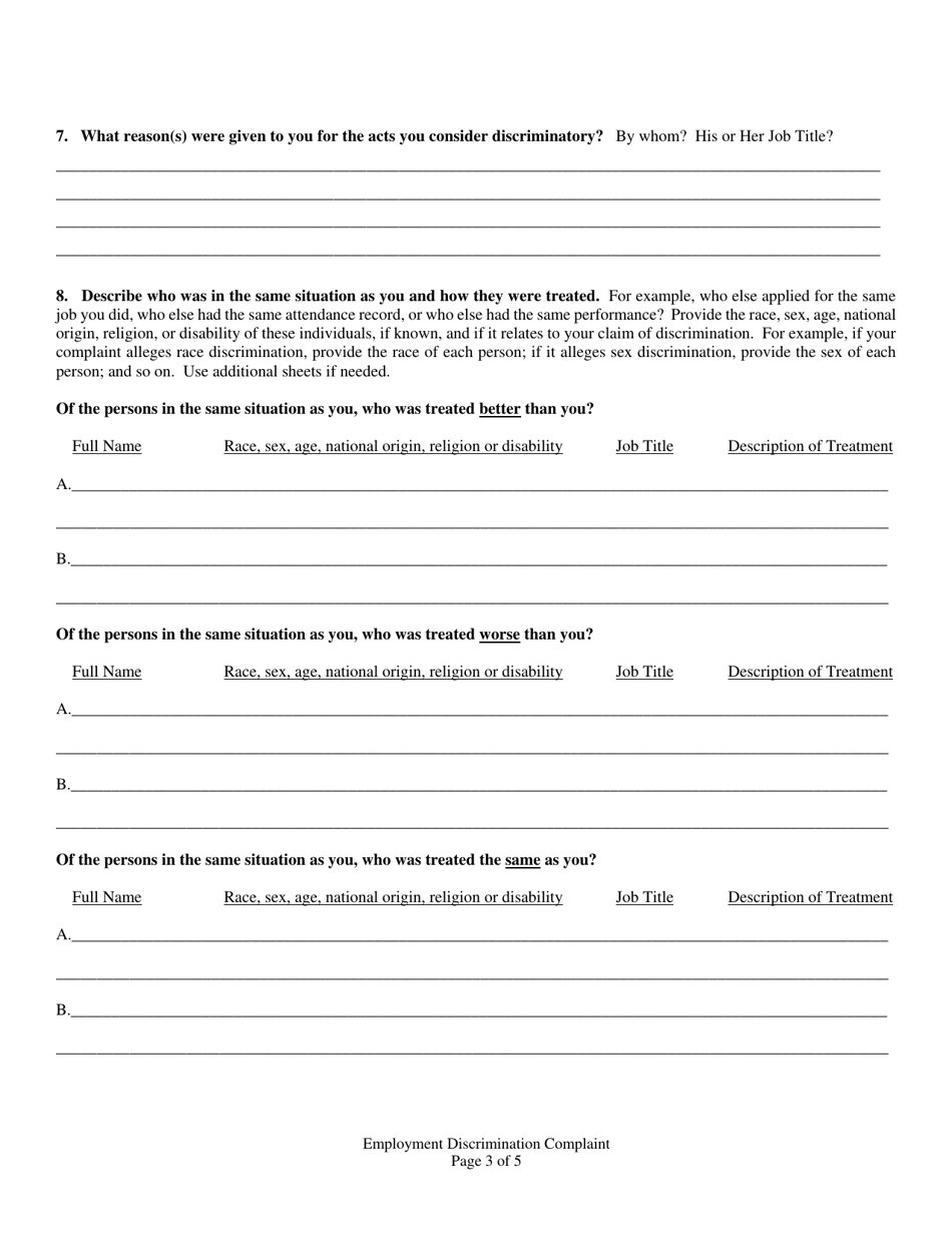 Employment Discrimination Complaint - Oklahoma, Page 4