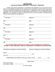 Commercial Telephone Solicitor (&quot;telemarketer&quot;) Registration and/or Do-Not-Call (&quot;dnc&quot;) Registry Access Application - Oklahoma, Page 10