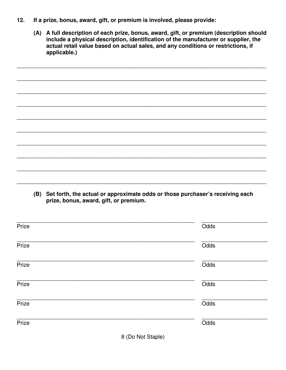 Commercial Telephone Solicitor (telemarketer) Registration and / or Do-Not-Call (dnc) Registry Access Application - Oklahoma, Page 8