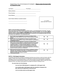 Inactive to Active License Application - South Dakota, Page 2