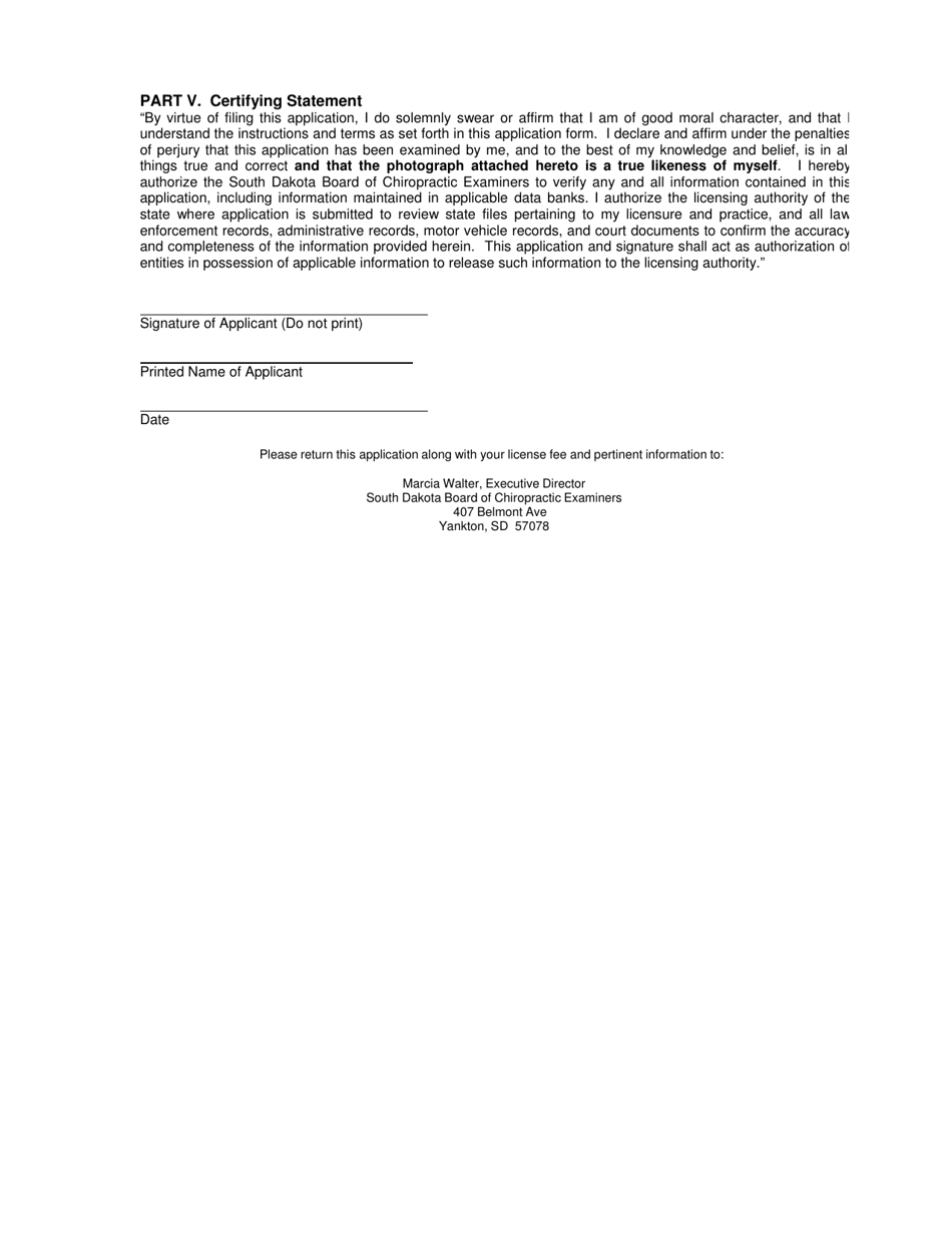 Inactive to Active License Application - South Dakota, Page 4