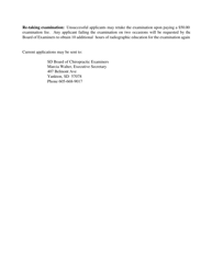 Chiropractic Radiographic Assistant Application - South Dakota, Page 2