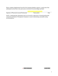 Form B (SD Form 1447) Reasonable Testing Accommodations Disability Documentation - South Dakota, Page 3