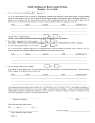Form PD/PS-9 &quot;Incorporation Form&quot; - South Carolina