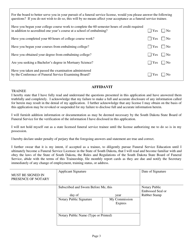 Application for a Trainee License in Funeral Service - South Dakota, Page 3