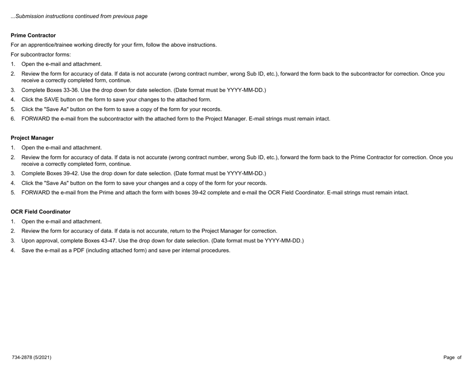 Form 734-2878 Apprentice / Trainee Approval Request (Atar) - Oregon, Page 3