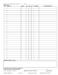 Form F-ADDL-ADM-026 Addl Sample Submission Form - Ohio, Page 2