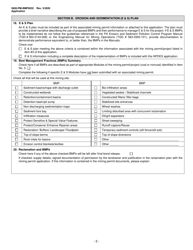 Form 5600-PM-BMP0032 Application for Individual Npdes Permit Associated With Mining Activities - Pennsylvania, Page 2