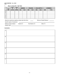 Form 5600-FM-BMP0086 Small Noncoal Blast Plan - Pennsylvania, Page 2