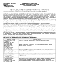 Form 5600-FM-BMP0152 Noncoal Exploration Request for Permit Waiver - Pennsylvania, Page 2