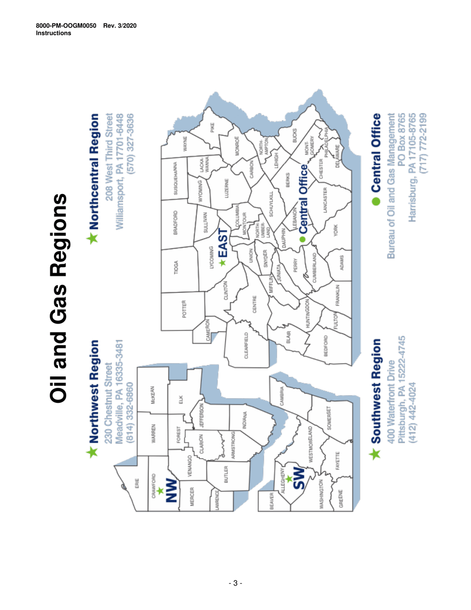 Instructions for Form 8000-PM-OOGM0050 Application for Abandoned Well Identification - Pennsylvania, Page 3