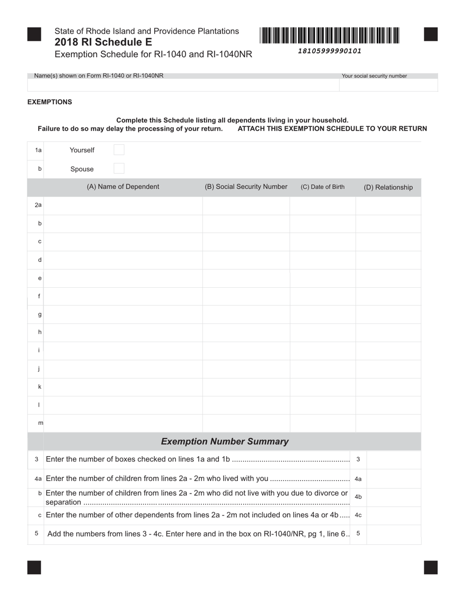 Form RI-1040 Resident Individual Income Tax Return - Rhode Island, Page 5