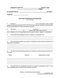 Document preview: Form 23.0 Petition for Protective Services - Ohio