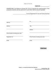 Form 23.0 Petition for Protective Services - Ohio, Page 2