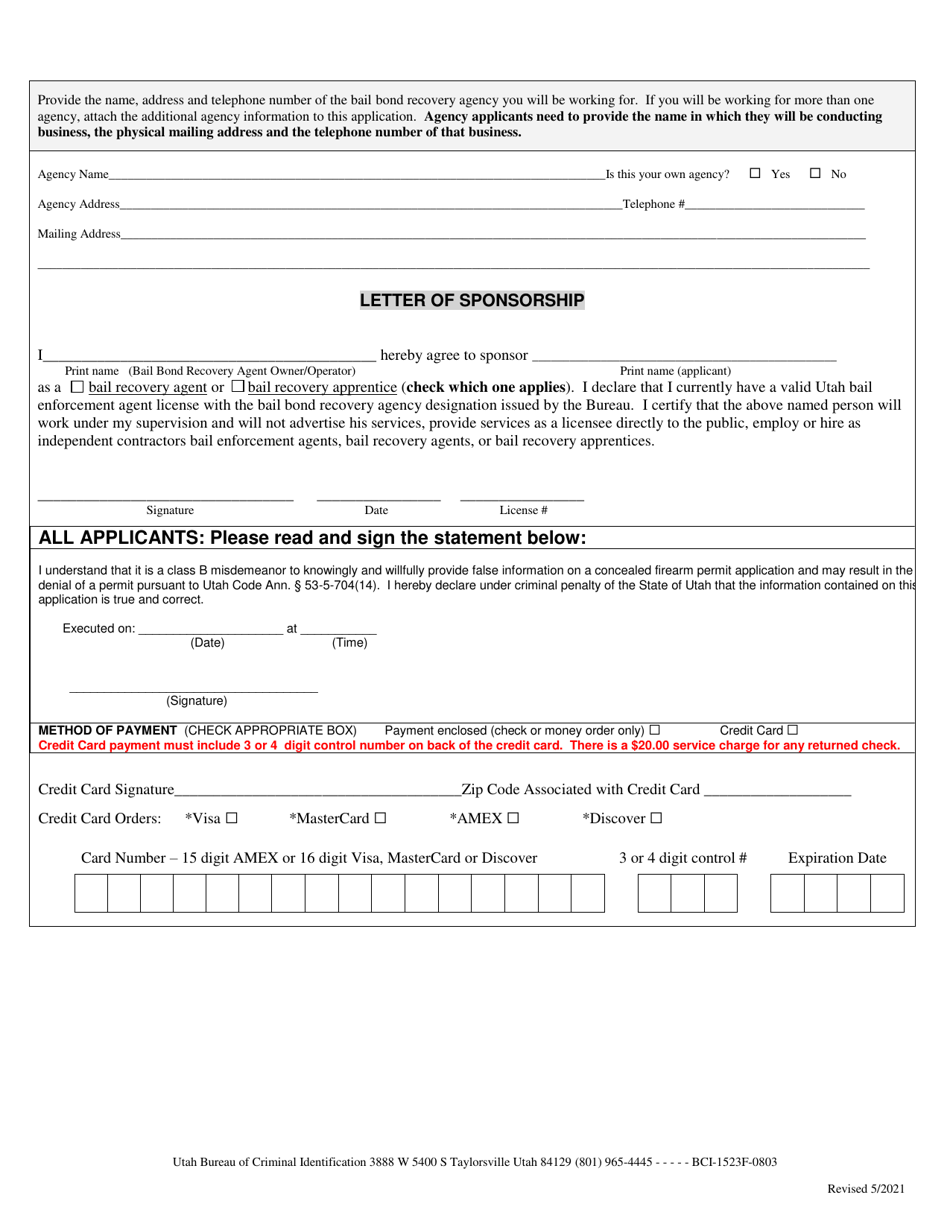 Renewal Application for Bail Bond Recovery License - Utah, Page 4