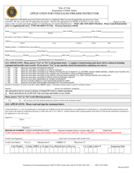 Application for Concealed Firearm Instructor - Utah, Page 2