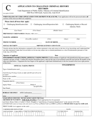 Application to Challenge Criminal History Records - Utah, Page 2