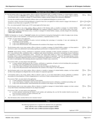 Form INS3004 Application for Business Entity Navigator Certification - Ohio, Page 2