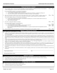 Form INS3090 Individual Agent Initial License Application - Ohio, Page 3