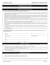 Form INS3211 Business Entity Third Party Administrators (Tpa) License Application - Ohio, Page 4