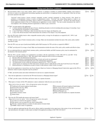 Form INS3213 Business Entity Third Party Administrators (Tpa) License Renewal/Continuation - Ohio, Page 2