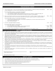 Form INS3245 Individual Surplus Line Broker License Application - Ohio, Page 3