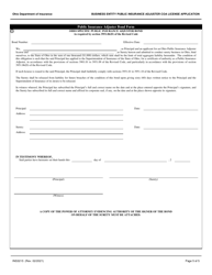Form INS3215 Business Entity Public Insurance Adjuster Certificate of Authority License Application - Ohio, Page 5