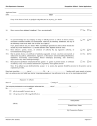 Form INS7254 Biographical Affidavit for Viatical Applications - Ohio, Page 5