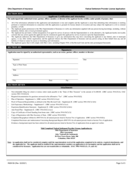 Form INS9106 Viatical Settlement Provider License Application - Ohio, Page 3