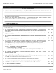 Form INS9107 Viatical Settlement Provider License Renewal Application - Ohio, Page 2