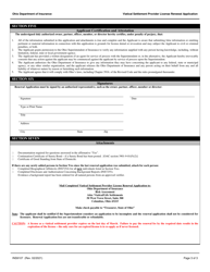 Form INS9107 Viatical Settlement Provider License Renewal Application - Ohio, Page 3