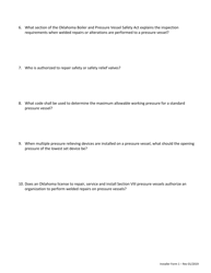 Installer Form 1 Repair, Service, Install License Application - Oklahoma, Page 13