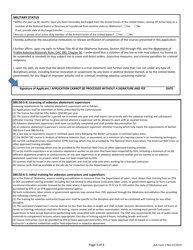 ASB Form 2 Asbestos Abatement Supervisor Application - Oklahoma, Page 3