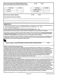 ASB Form 6 Asbestos Worker Application - Oklahoma, Page 2