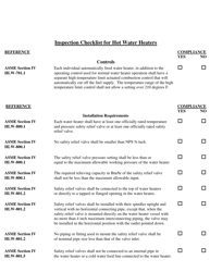 Inspection Checklist for Hot Water Heaters - Oklahoma, Page 2