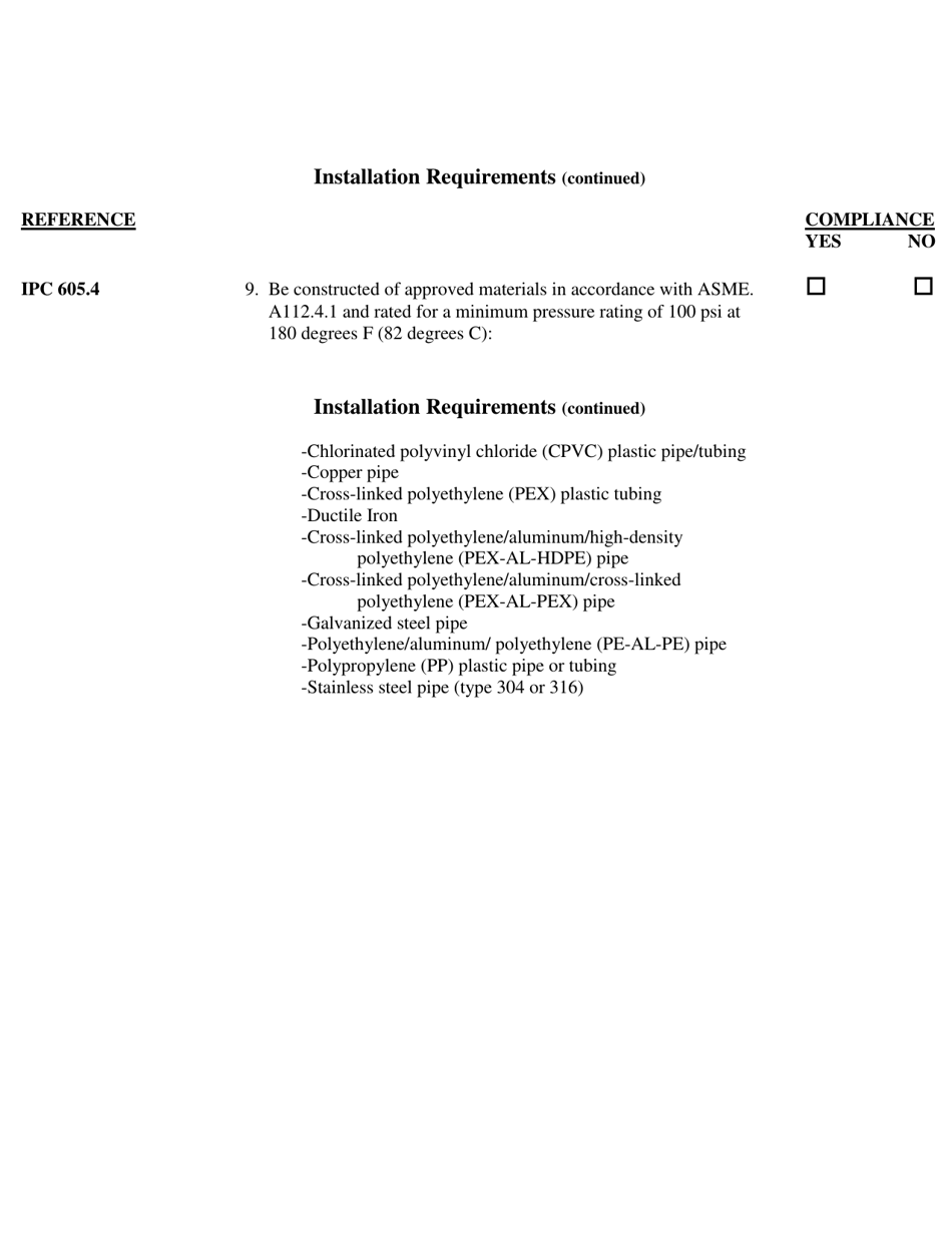 Inspection Checklist for Hot Water Heaters - Oklahoma, Page 5